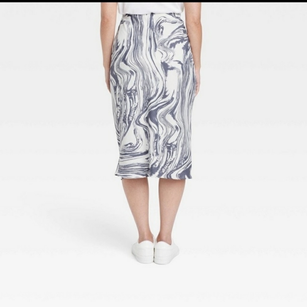Women's Runched Satin Midi Slip Skirt - A New Day - Picture 2 of 9